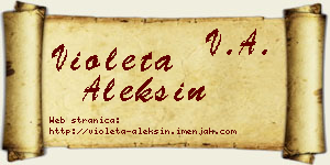 Violeta Aleksin vizit kartica